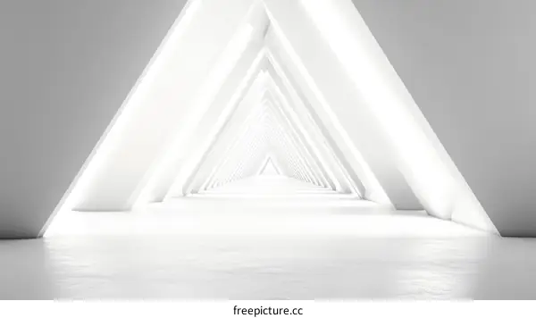 Abstract White Architectural Corridor