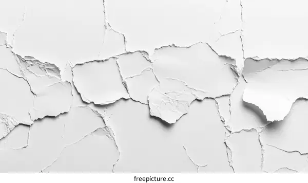 Abstract Cracked White Texture Background
