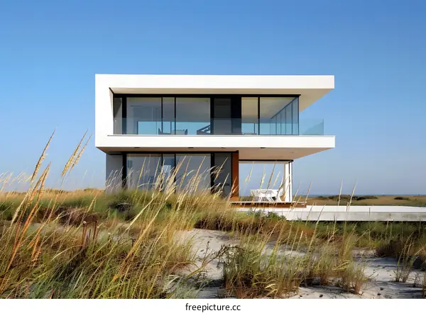 Modern Architecture House On The Beach