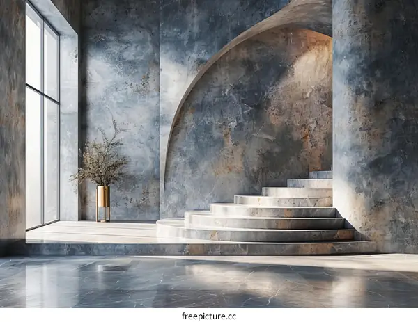 Modern Concrete Staircase Interior Design