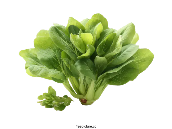 [Transparent Background PNG]Fresh Bok Choy Close-up Image