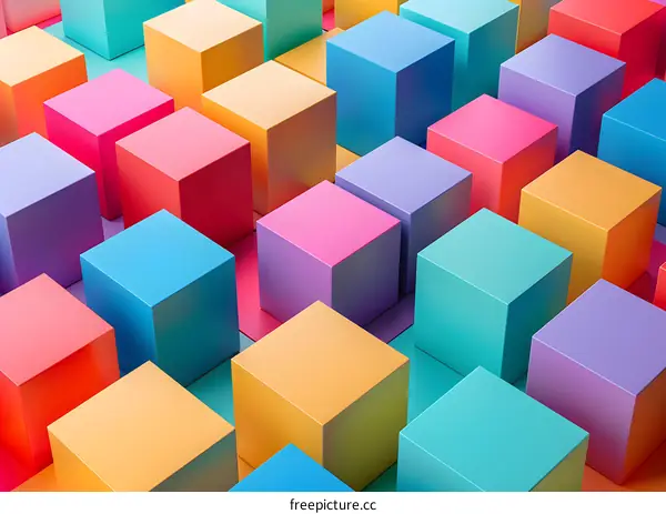 Colorful 3D Cubes