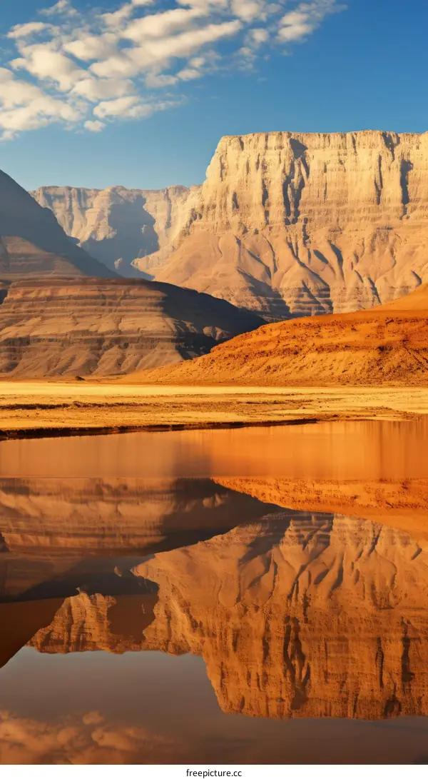 Amazing landscape with a beautiful reflection in the water
