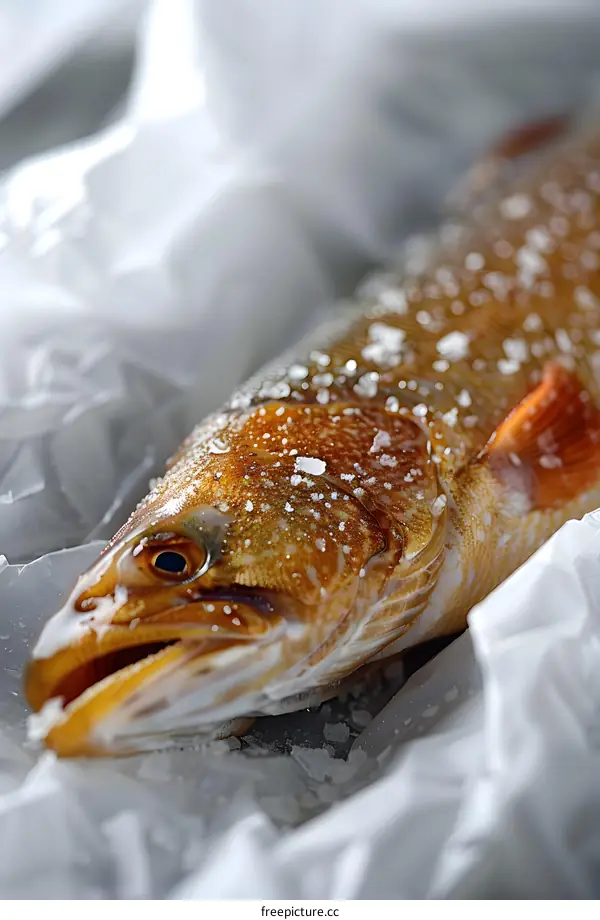 Fresh Fish on White Background