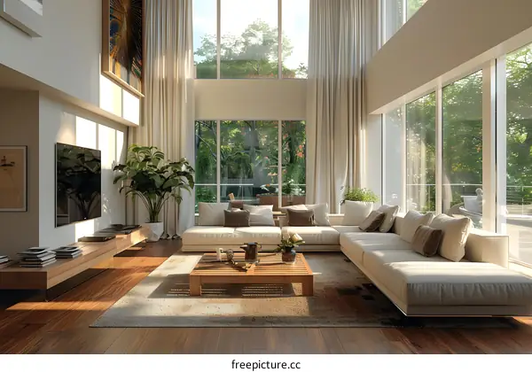 Modern minimalist living room