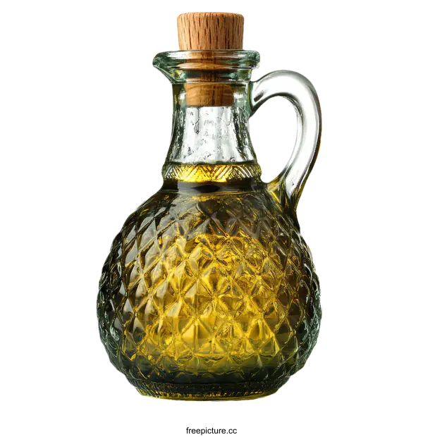 [Transparent Background PNG]Glass Oil Dispenser with Decorative Pattern