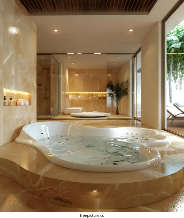Luxury Modern Jacuzzi Bathroom Interior Design