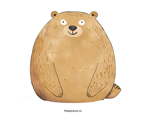 [Transparent Background PNG]Cute Brown Bear Cartoon Illustration