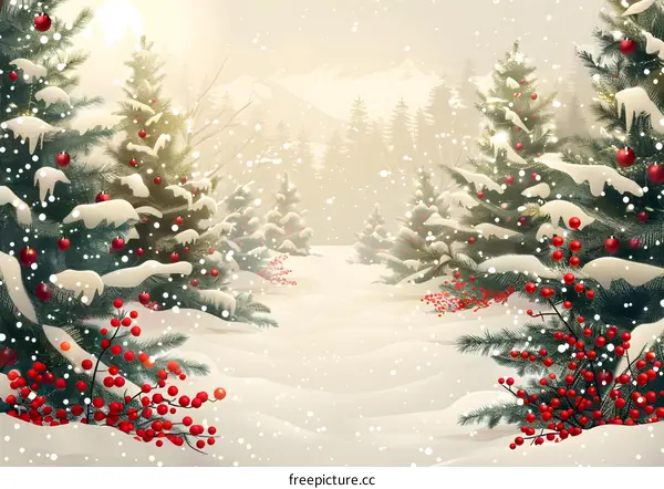 Snowy Forest at Christmas