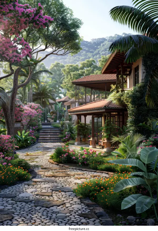 A luxurious villa in the rainforest