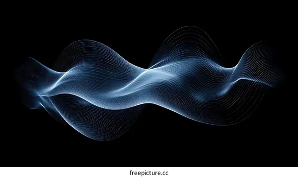 Abstract Light Blue Wave Lines Design