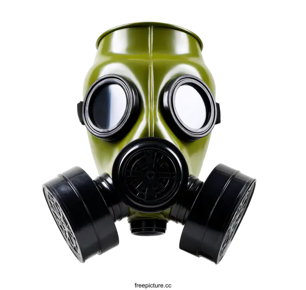 [Transparent Background PNG]Military Gas Mask on White Background