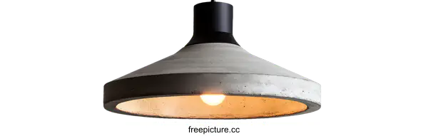 [Transparent Background PNG]Modern Concrete Pendant Lamp Design