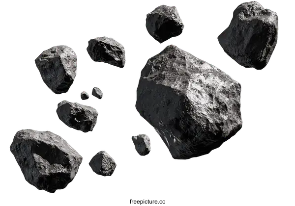 [Transparent Background PNG]Abstract Floating Rocks Composition