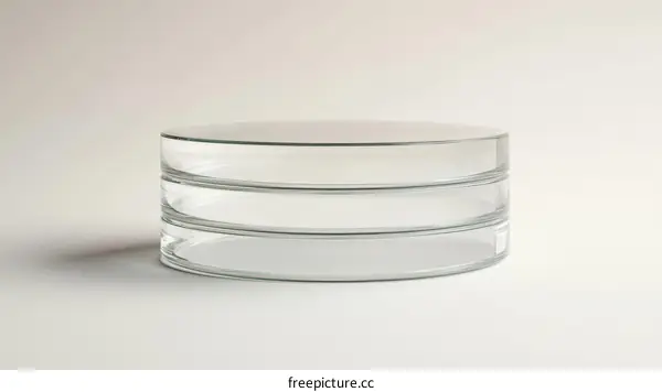 Three-Tiered Clear Glass Display Stand