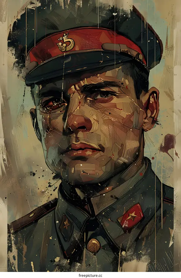 Portrait of a military man in uniform