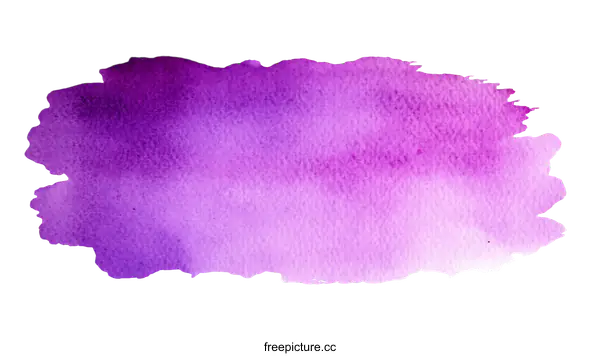 [Transparent Background PNG]Purple Watercolor Paint Stroke Abstract Art