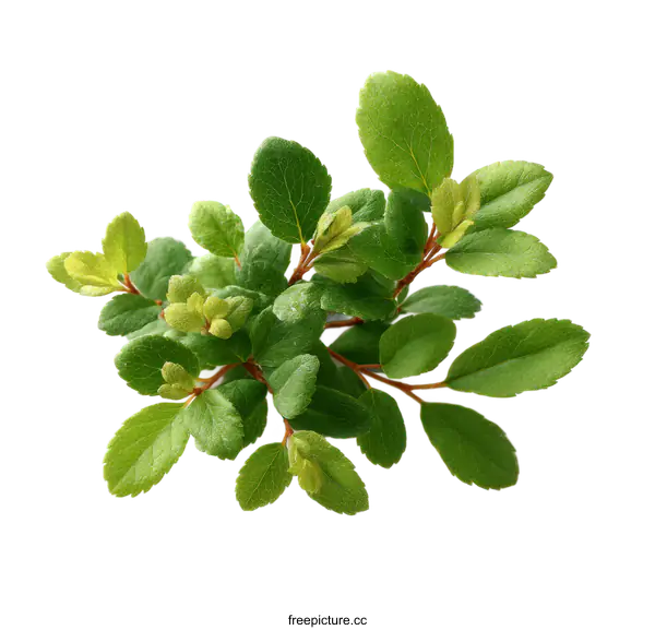 [Transparent Background PNG]Close-up Fresh Green Plant Leaves