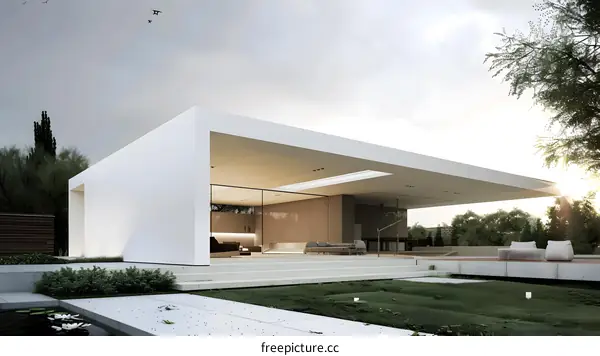 Modern Minimalist House Design With Garden