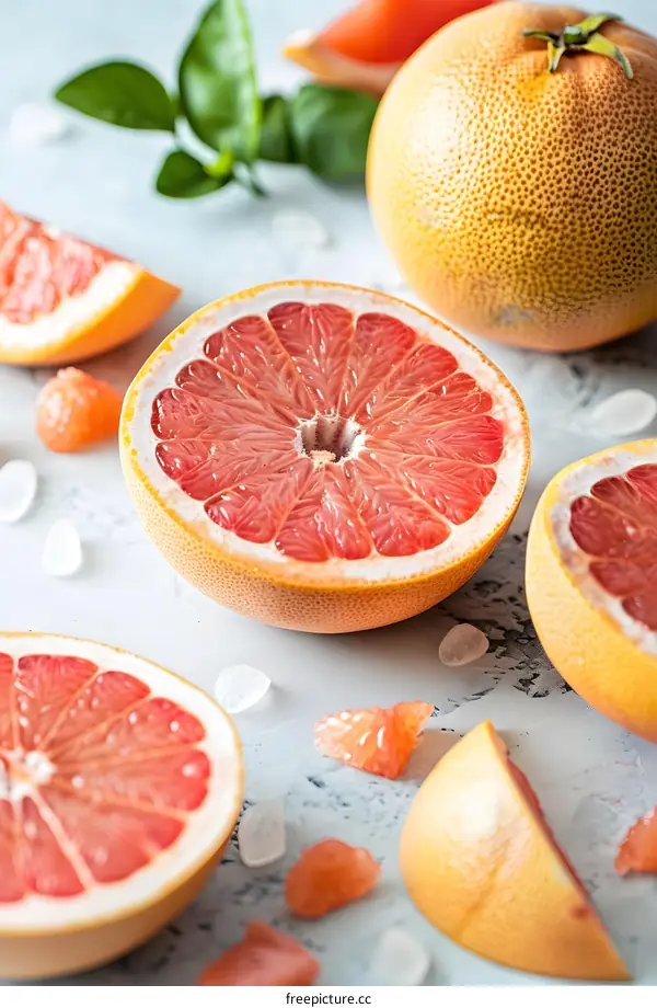 Fresh Juicy Grapefruits Ready to Eat