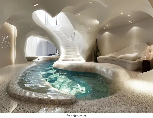 Modern Architectural Interior Design Spa Pool
