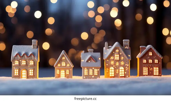 Gingerbread Village Aglow