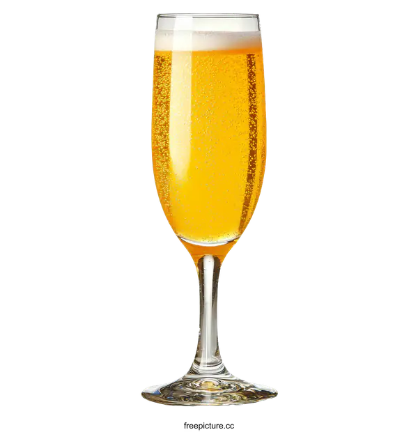 [Transparent Background PNG]Champagne Glass with Sparkling Wine