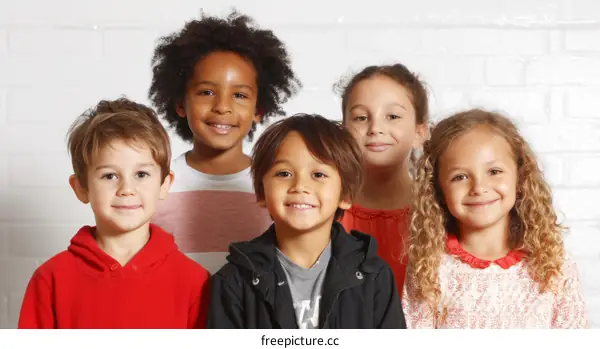 Diverse Children Smiling Togetherness