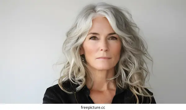 Portrait of a Woman with Gray Hair