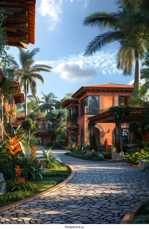 Courtyard of a Spanish style house