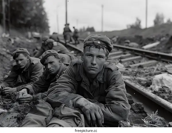 Weary Soldiers Resting