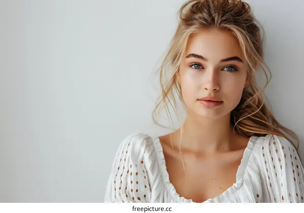 Portrait of a Young Woman with Blonde Hair