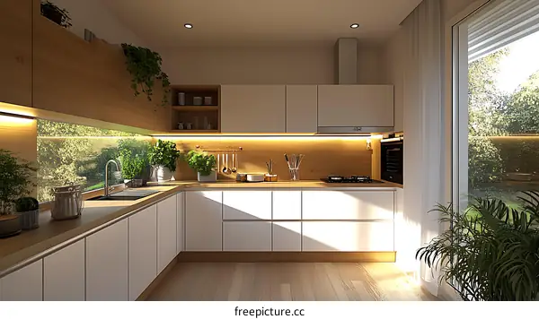 Modern Kitchen Interior Design with Natural Light