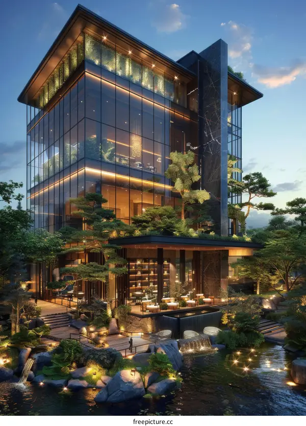Modern Architectural Design with Exquisite Landscaping
