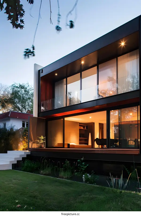 Modern Architecture House Exterior Design With Large Windows
