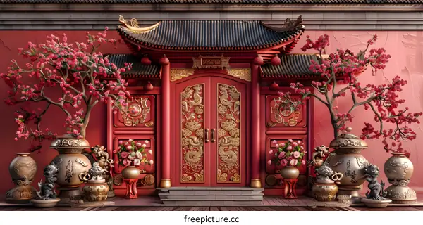 The gate of a wealthy family