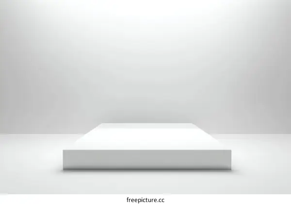 Blank White Display Podium