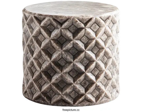 [Transparent Background PNG]Ornate Decorative Stone Accent Table
