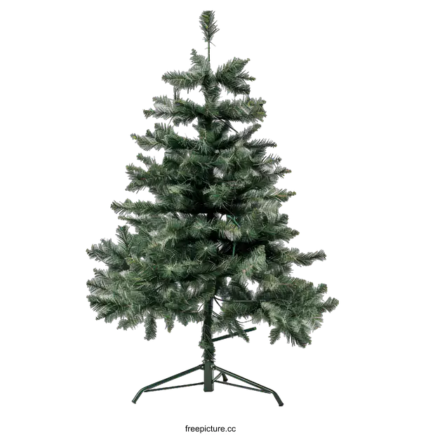 [Transparent Background PNG]Green Artificial Christmas Tree Isolated On White Background