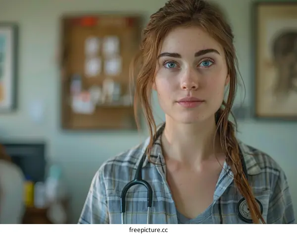 Portrait of a confident female doctor wearing a stethoscope around her neck