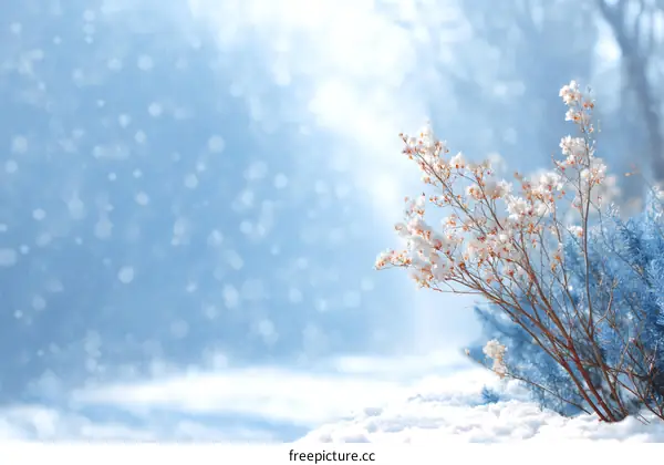 Winter Wonderland Snow-Covered Branches