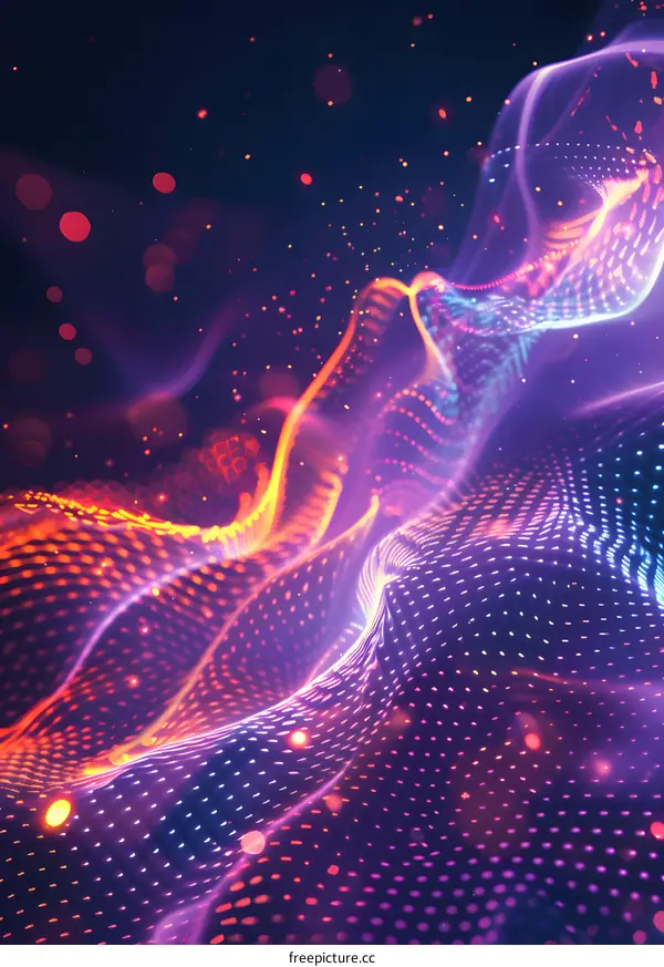 Colorful Abstract Wavy Sci-Fi Background