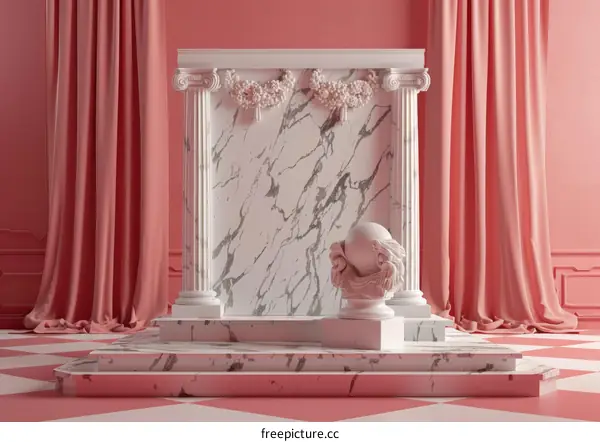 Pink Marble Architectural Showcase