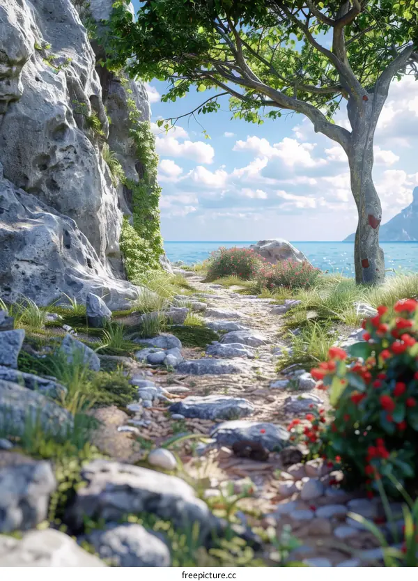 Stone Archway Leading to the Sea