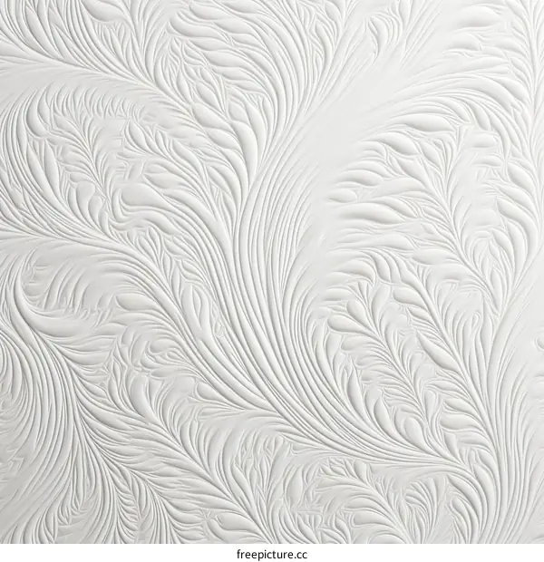 White Seamless Floral Damask Background