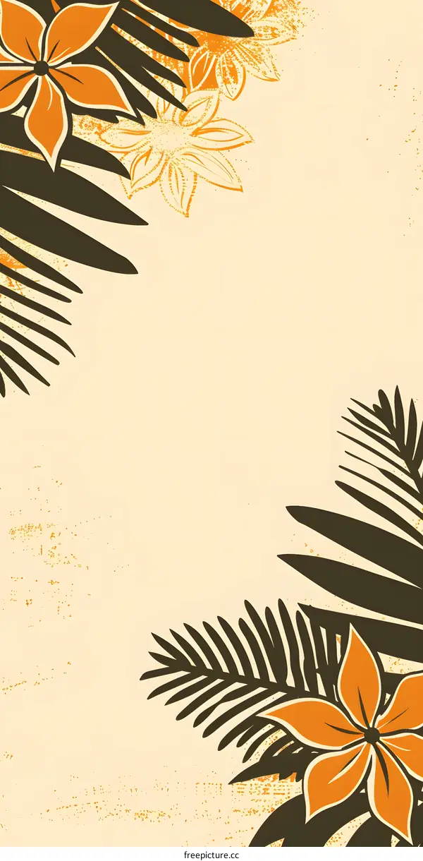 Tropical Floral Pattern Background Design