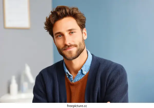 Portrait of a Confident Caucasian Man