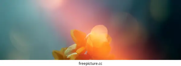 Close Up Beautiful Yellow Flower in Soft Focus