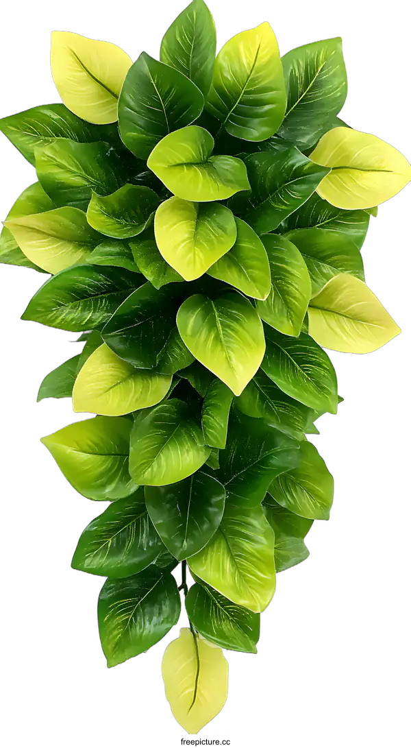 [Transparent Background PNG]Green Leaves Hanging Plant Artificial Greenery Decoration