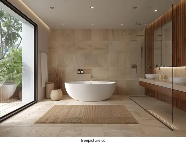Modern Minimalist Spa Bathroom Design